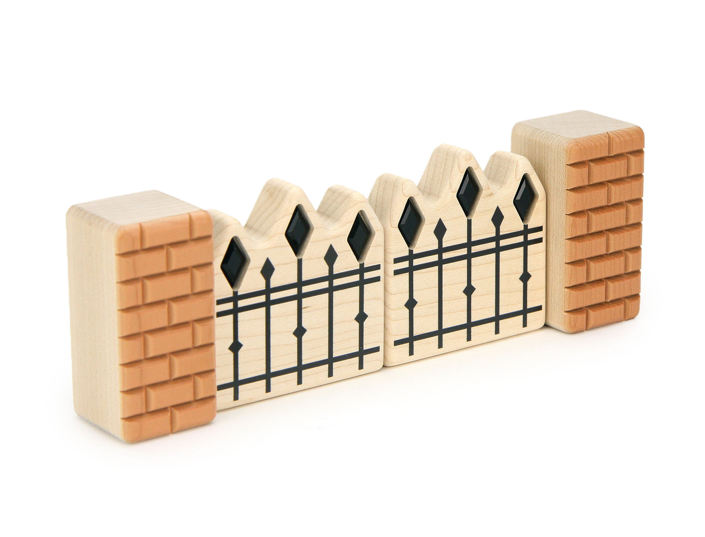 LIMITED! Brownstone Fence Building Block Set
