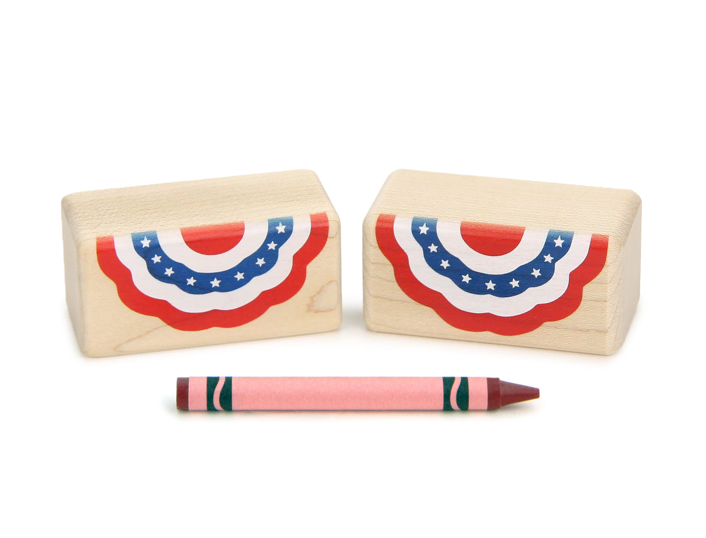 LIMITED! Patriotic Bunting 2 pc. Block Set