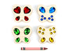 Primary Color Butterfly Gem 4 pc. Sensory Stacker Maple Block Set