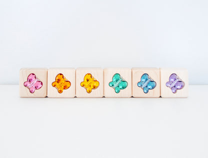 Butterfly Gem Blocks 6 pc. Set