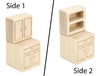 Kitchen Cabinet - Natural - 1:12 Scale Furniture Solid Maple Blocks