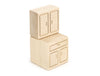 Kitchen Cabinet - Natural - 1:12 Scale Furniture Solid Maple Blocks
