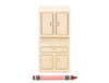 Kitchen Cabinet - Natural - 1:12 Scale Furniture Solid Maple Blocks