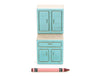 LIMITED! Kitchen Cabinet - Teal - 1:12 Scale Furniture Solid Maple Blocks