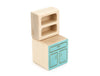 LIMITED! Kitchen Cabinet - Teal - 1:12 Scale Furniture Solid Maple Blocks