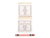 Kitchen Cabinet - White - 1:12 Scale Furniture Solid Maple Blocks