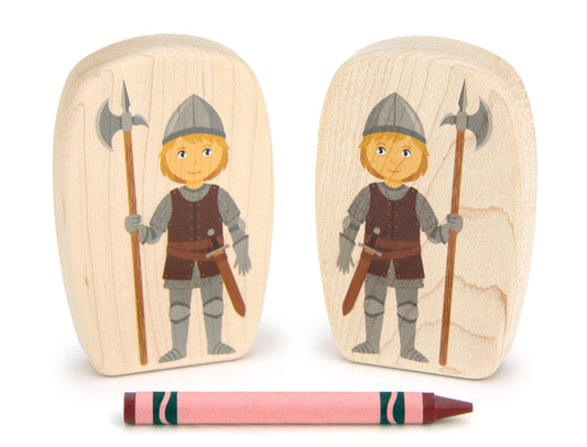 Castle Guard - 3.75" Double-sided 1:24 Scale Maple Figure