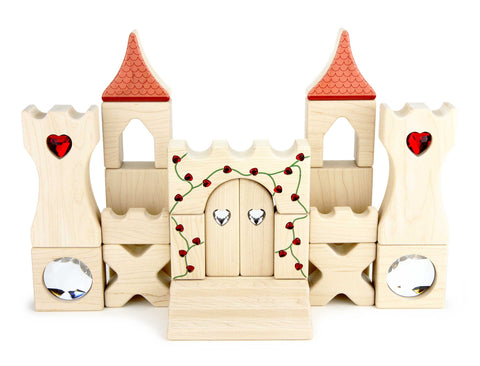 LIMITED! 21 pc. Fairytale Castle Maple Building Block Set