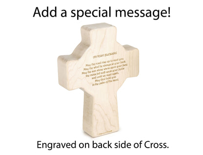 Large Celtic Cross Carved Maple Block