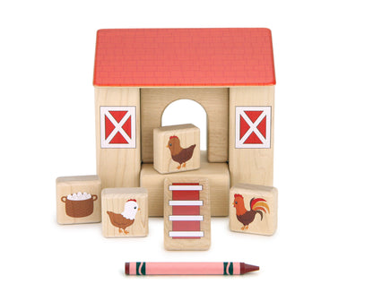 LIMITED! Chicken Coop Maple Building Block Set