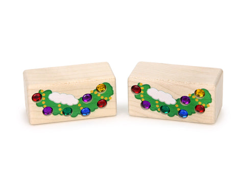 LIMITED! 2x1 Christmas Garland 2 pc. Gem Block Set
