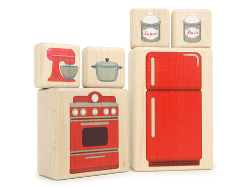 LIMITED! Christmas Kitchen Maple Building Block Set
