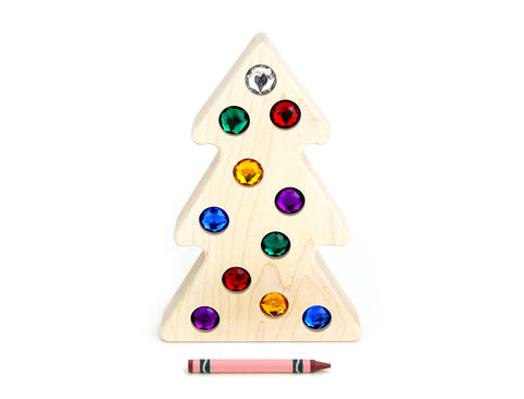 LIMITED! Large 8" Bright Christmas Tree Gem Block