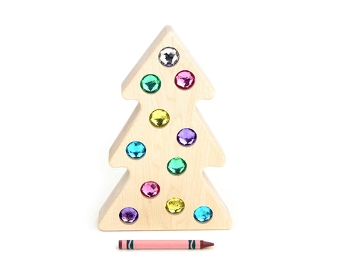 LIMITED! Large 8" Pastel Christmas Tree Gem Block