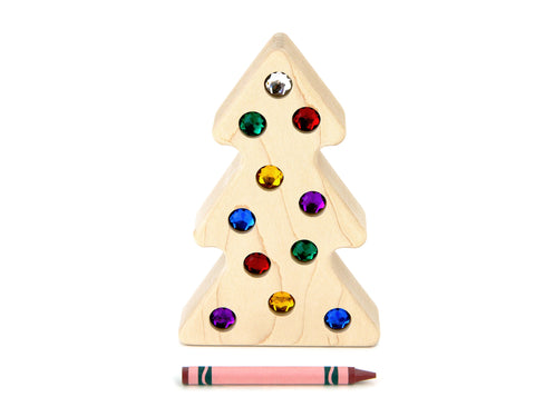 LIMITED! Medium 6" Bright Christmas Tree Gem Block