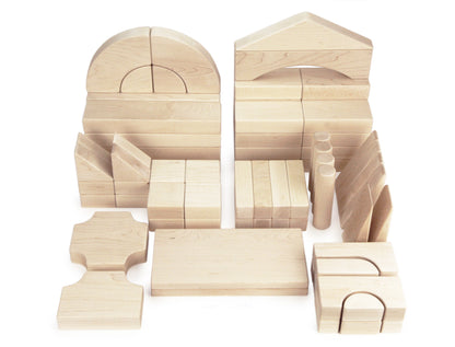 78 pc Classroom Set Maple Unit Blocks