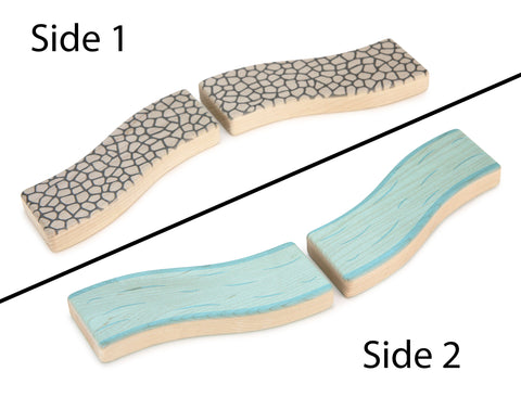 Cobblestone/River Serpentine Path 2 pc. Double-sided Block Set