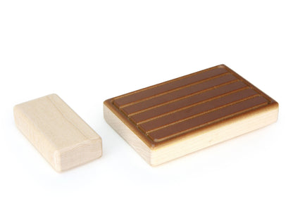 Coffee Table - Brown - 1:12 Scale Furniture Solid Maple Blocks