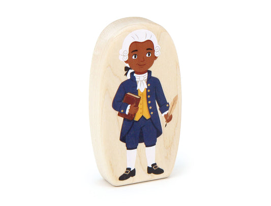 Blue Colonial Statesman - 3.25" Double-sided 1:24 Scale Maple Figure