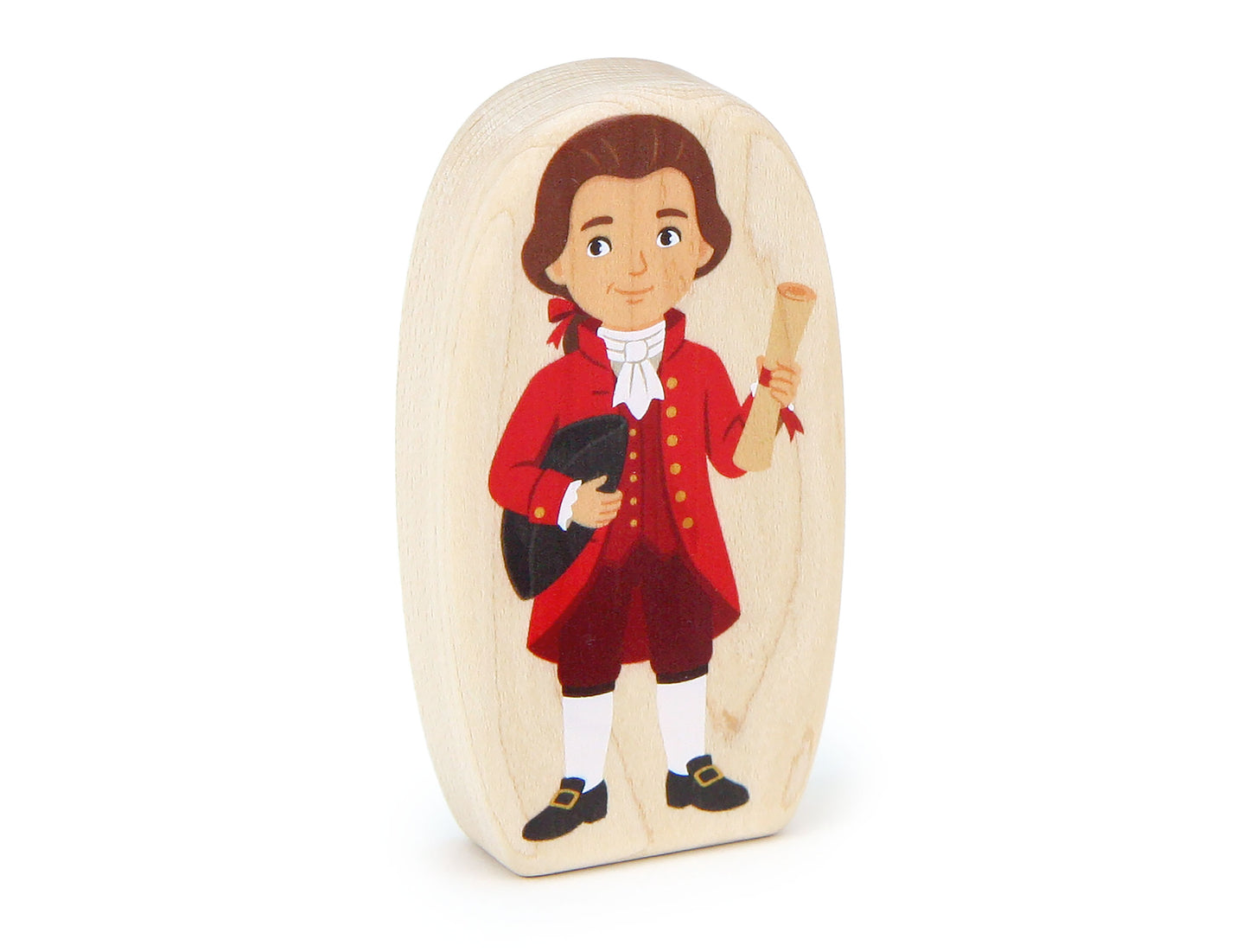 Red Colonial Statesman - 3.25" Double-sided 1:24 Scale Maple Figure