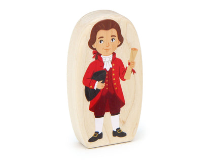 Red Colonial Statesman - 3.25" Double-sided 1:24 Scale Maple Figure
