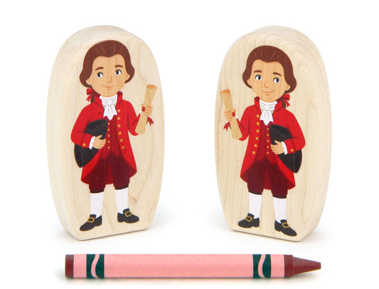 Red Colonial Statesman - 3.25" Double-sided 1:24 Scale Maple Figure