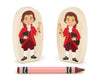 Red Colonial Statesman - 3.25" Double-sided 1:24 Scale Maple Figure