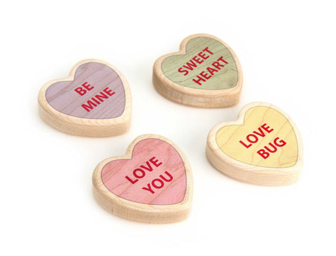 LIMITED! Conversation Hearts 4 pc. Shape Block Set