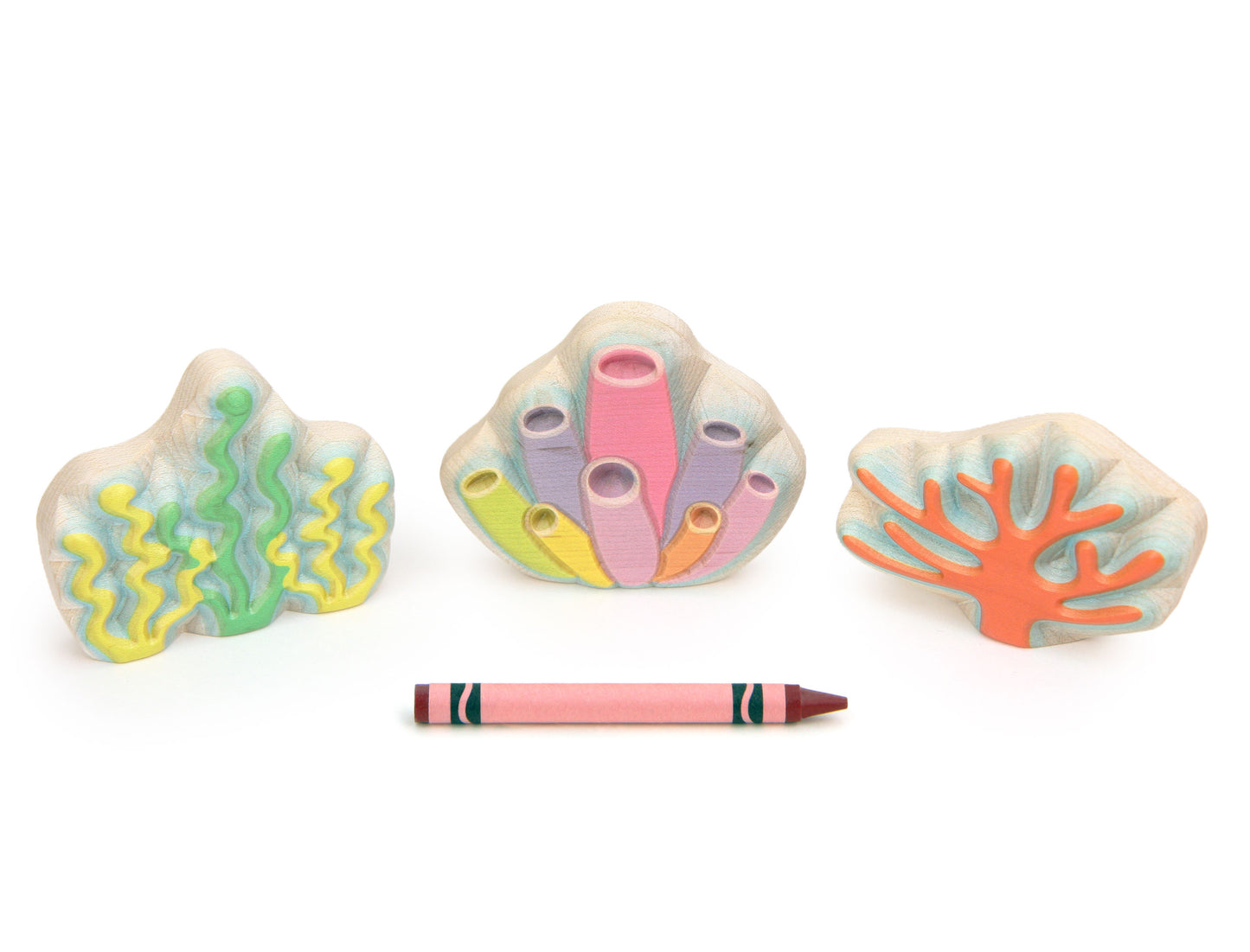 LIMITED! Carved Under-the-Sea 3 pc. Shape Block Set