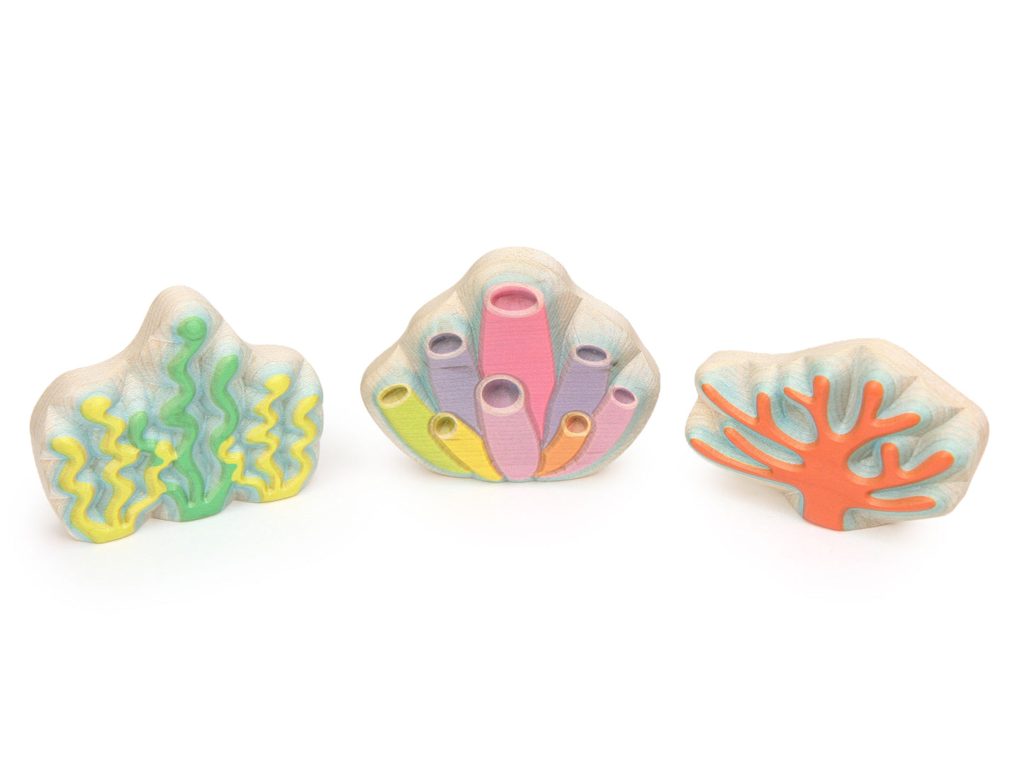 LIMITED! Carved Under-the-Sea 3 pc. Shape Block Set