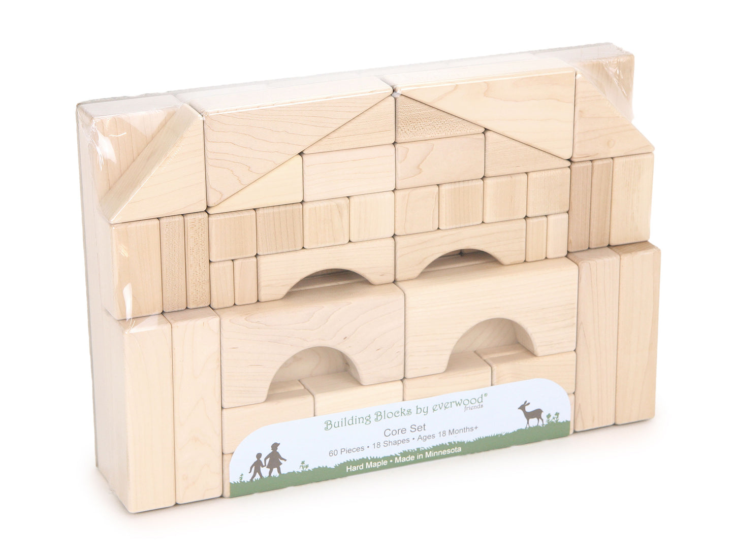 60 pc. Core Set Maple Building Blocks