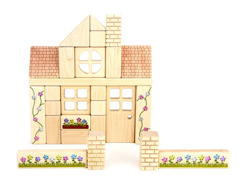 LIMITED! Springtime Country Cottage Maple Building Block Set