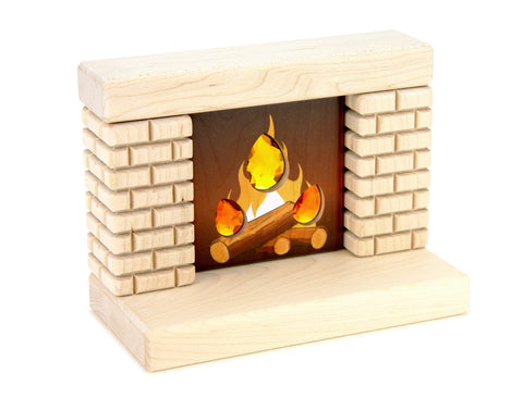 LIMITED! Cozy Fireplace Maple Building Block Set