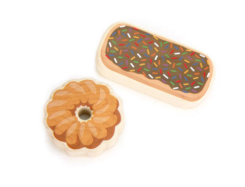 LIMITED! Long John & Cruller Donuts 2 pc. Block Set