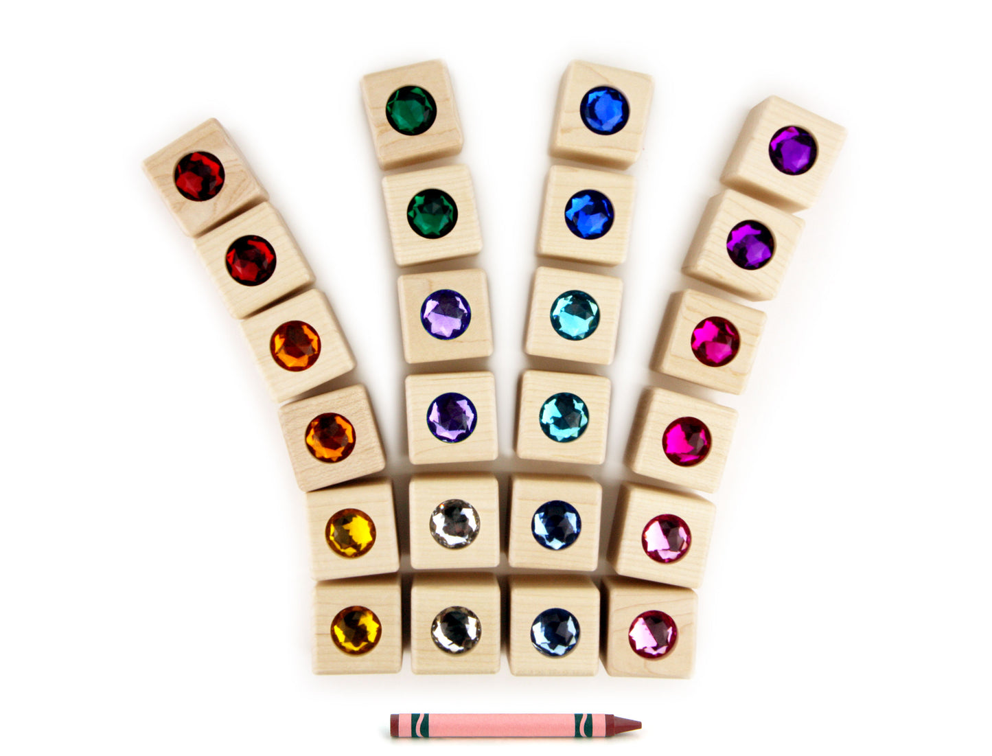24 pc. Cube Gem Blocks