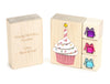 4 pc. Pink & White Cupcake Gem Message Blocks