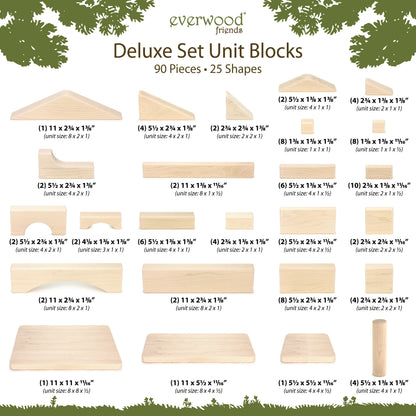 90 pc. Deluxe Set Maple Building Blocks