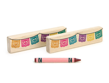 LIMITED! Día de los Muertos Calaveras Banner 2 pc. Block Set