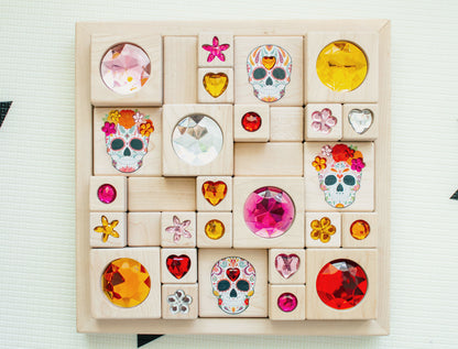 LIMITED! Little Día de los Muertos 8 pc. Building Block Set