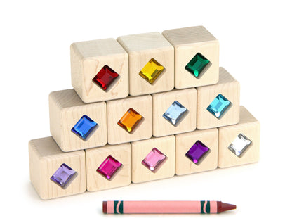 12 pc. Rainbow Diamond Gem Blocks