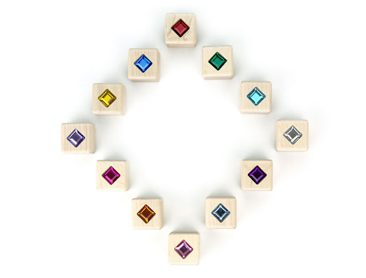 12 pc. Rainbow Diamond Gem Blocks