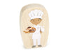 LIMITED! Donut Baker Boy - Thick 5.25" Double-sided 1:12 Scale Maple Figure
