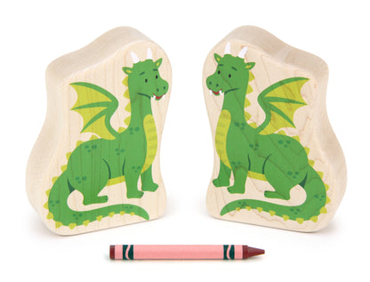 Friendly Dragon - Thick 5" Double-sided 1:24 Scale Maple Figure