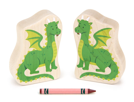 Friendly Dragon - Thick 5" Double-sided 1:24 Scale Maple Figure