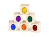 LIMITED! Bright Egg Gems 6 pc. Maple Block Set