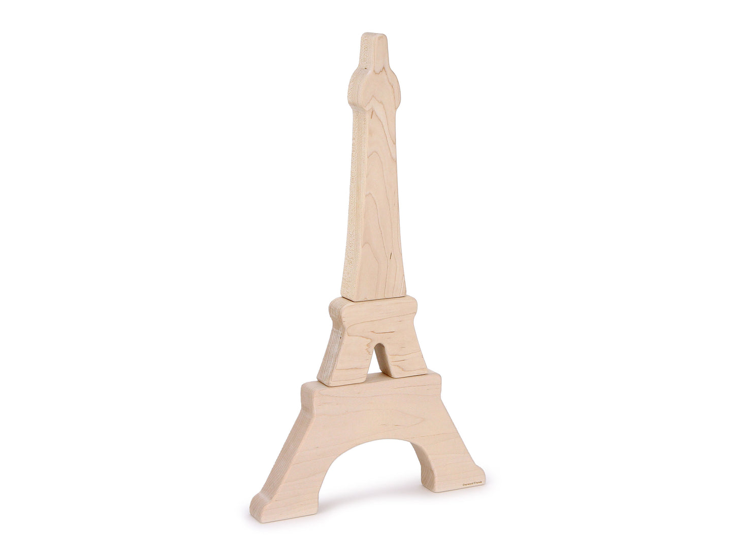 LIMITED! 20" Eiffel Tower 3 pc. Carved Maple Block Set