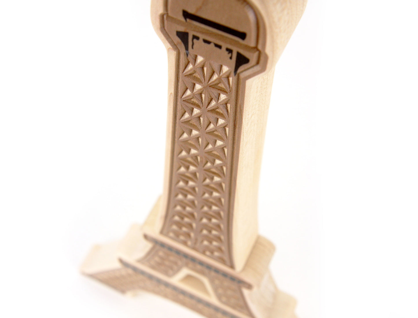 LIMITED! 20" Eiffel Tower 3 pc. Carved Maple Block Set