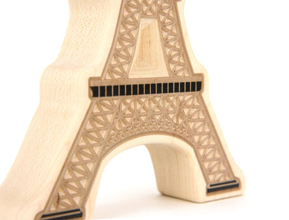 LIMITED! 10" Eiffel Tower Carved Block