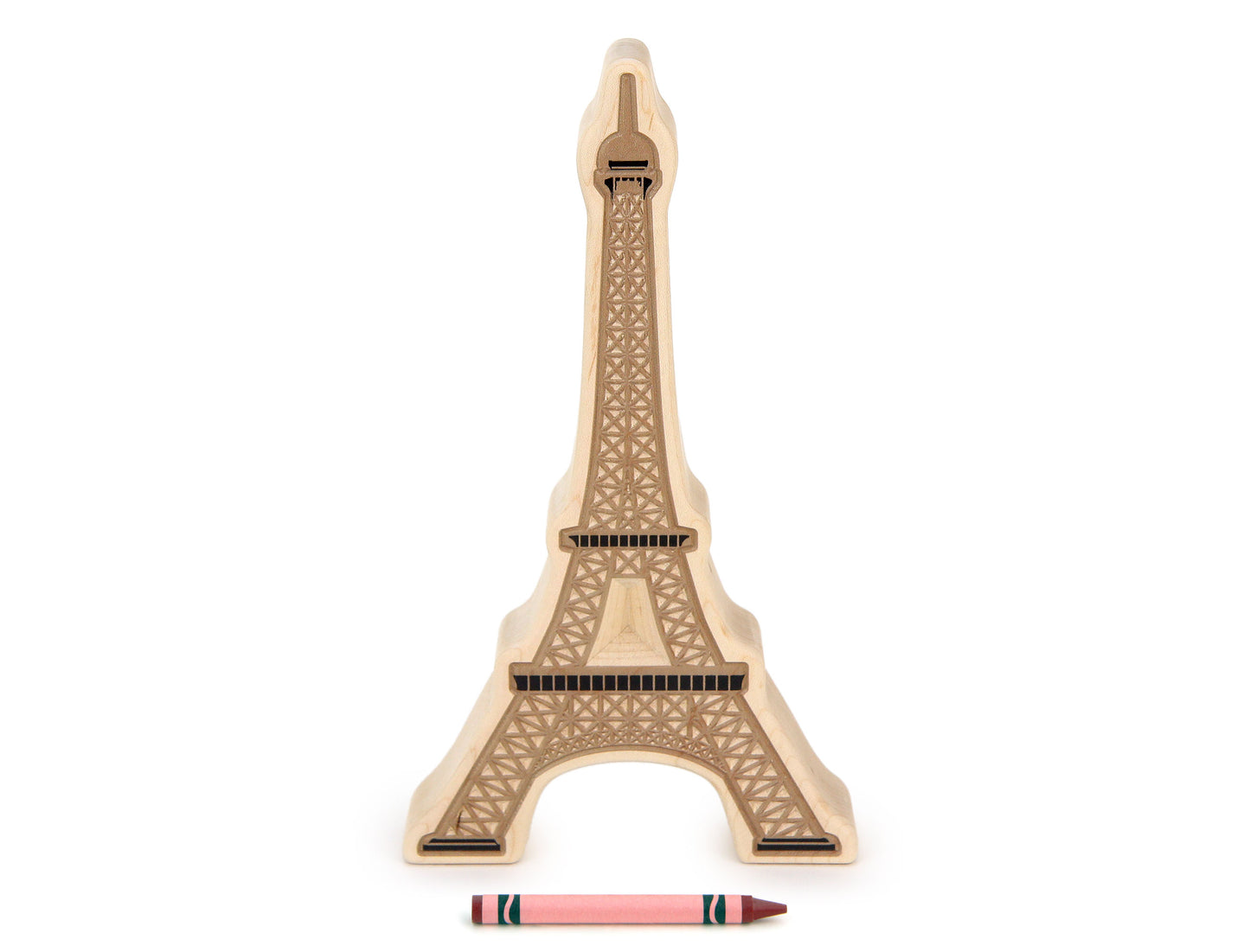 LIMITED! 10" Eiffel Tower Carved Block