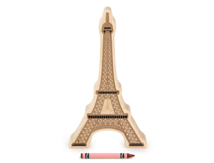 LIMITED! 10" Eiffel Tower Carved Block